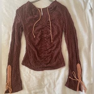Free People ruched blouse